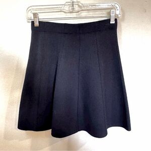 Women's Zara - Knit Mini Skirt in Midnight Navy W/Braid Detail- Great Condition!